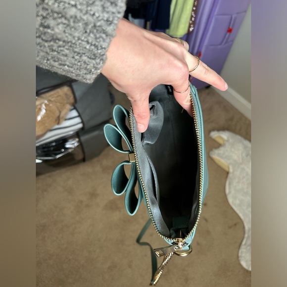 Like Dreams Emerald Vegan Leather Bow Crossbody Bag - Picture 6 of 9